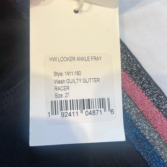 NWT Mother High-waisted black Looker Ankle fray jeans - Picture 8 of 8